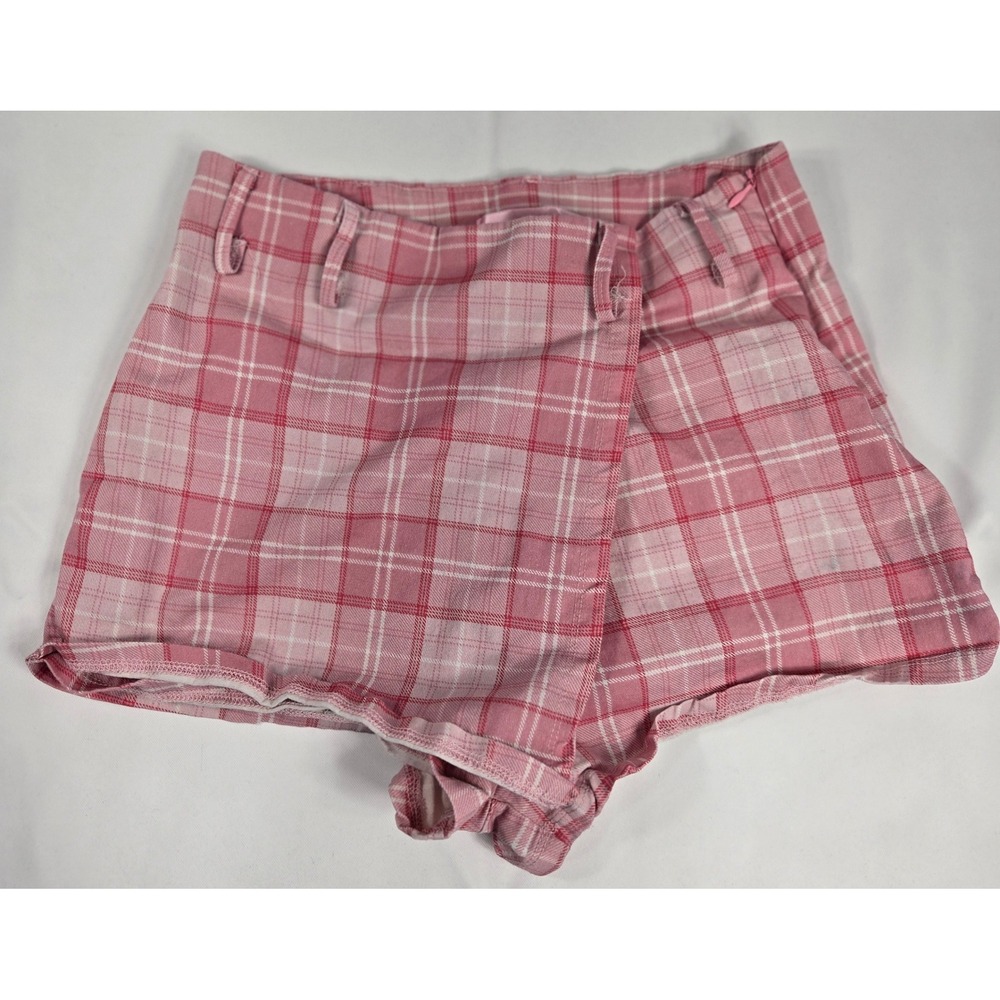 Dolls Kill Powerpuff Plaid High Skort Shorts Y2K 90s Cute Girls M Women 0-2 25"